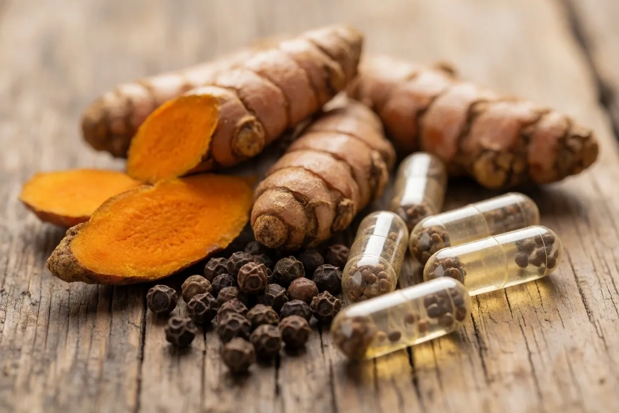 Natural botanical ingredients and vegetarian capsules on uncoated paper